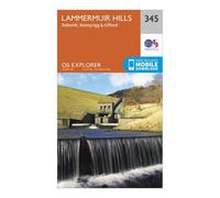 Explorer 345 Lammermuir Hills Map With Digital Version - Orange, Orange One Size