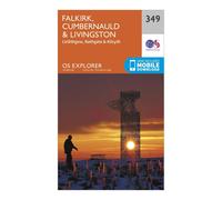 Explorer 349 Falkirk, Cumbernauld & Livingston Map With Digital Version - Orange, Orange One Size