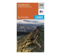 Explorer 350 Edinburgh Map With Digital Version - Orange, Orange One Size
