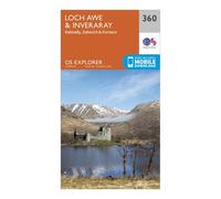 Explorer 360 Loch Awe & Inverarary Map With Digital Version - Orange, Orange One Size