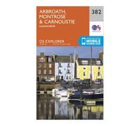 Explorer 382 Arbroath, Montrose & Carnoustie Map With Digital Version - Orange, Orange One Size