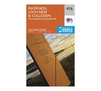 Explorer 416 Inverness, Loch Ness & Culloden Map With Digital Version - Orange, Orange One Size