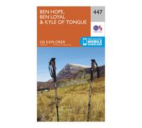 Explorer 447 Ben Hope, Ben Loyal & Kyle Of Tongue Map With Digital Version - Orange, Orange One Size
