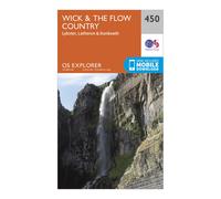 Explorer 450 Wick & The Flow Country Map With Digital Version, Orange One Size
