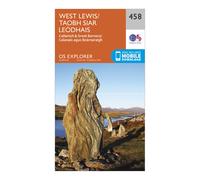Explorer 458 West Lewis Map With Digital Version, Orange One Size