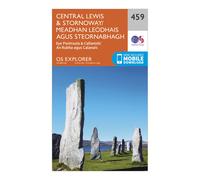 Explorer 459 Central Lewis & Stornoway Map With Digital Version, Orange One Size