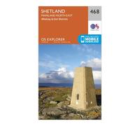 Explorer 468 Shetland - Mainland North East Map With Digital Version, Orange One Size