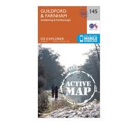Explorer Active 145 Guildford & Farnham Map With Digital Version, Orange One Size
