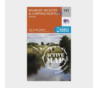 Explorer Active 191 Banbury, Bicester & Chipping Norton Map With Digital Version, Orange One Size