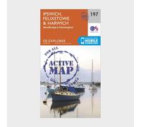 Explorer Active 197 Ipswich, Felixstowe & Harwich Map With Digital Version, Orange One Size