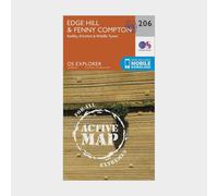 Explorer Active 206 Edge Hill & Fenny Compton Map With Digital Version - Orange, Orange One Size