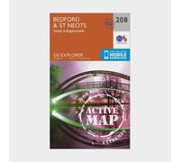 Explorer Active 208 Bedford & St Neots Map With Digital Version, Orange One Size