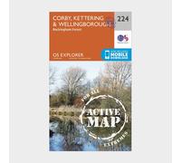 Explorer Active 224 Corby, Kettering & Wellingborough Map With Digital Version, Orange One Size