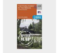 Explorer Active 229 Thetford Forest In The Brecks Map With Digital Version - Orange, Orange One Size