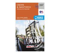 Explorer Active 257 Crewe & Nantwich Map with Digital Version, Orange One Size
