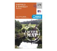 Explorer Active 278 Sheffield & Barnsley Map With Digital Version - Orange, Orange One Size