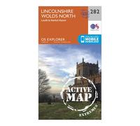 Lincolnshire Wolds North Map | Weatherproof | Louth & Market Rasen | Ordnance Survey | OS Explorer Active Map 282 | England | Walks | Hiking | Maps | Adventure