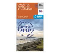 Explorer Active 296 Lancaster, Morecambe & Fleetwood Map With Digital Version, Orange One Size