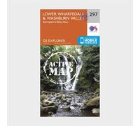 Explorer Active 297 Lower Wharfedale & Washburn Valley Map With Digital Version, Orange One Size