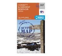Explorer Active 307 Consett & Derwent Reservoir Map With Digital Version One Size