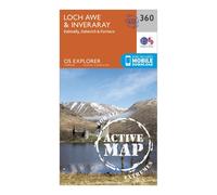 Explorer Active 360 Loch Awe & Inveraray Map With Digital Version - Orange, Orange One Size