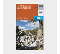 Explorer Active 440 Glen Cassley & Glen Oykel Map With Digital Version - Orange, Orange One Size