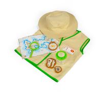 Bigjigs Toys Explorer Dress Up Set - 9pcs Adventure Costume For Children, Cream