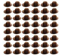 Explorer Hat - Pack of 48 - Brown Fedora With Dark Band - Adults TV Film Fancy Dress Costume Accessory