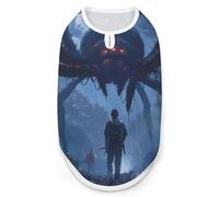 Explorer Meets Monster in The Woods Print Pet Clothes T Shirt Pets Clothing Vests Tee Tops Dogs Costume Coat For Dog Cat S