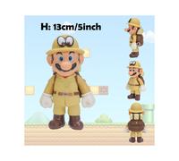 (Explorer, No Box) Super Mario Action Figure Bowser Princess Peach Anime Game All Star Collection Model Toy for Children