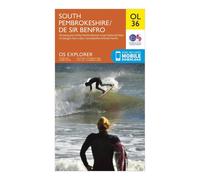 Explorer Ol36 South Pembrokeshire Map With Digital Version - Orange, Orange One Size