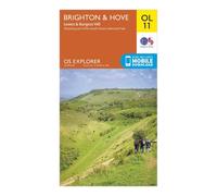 Explorer OL11 Brighton & Hove Map With Digital Version, Orange One Size
