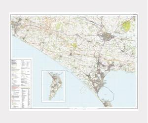 Explorer OL15 ~ Purbeck and South Dorset ~ Ordnance Survey Laminated Wall Map (approx 95 x 125 cm)