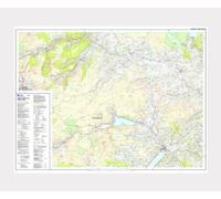 Explorer OL18 ~ Harlech Porthmadog & Bala ~ Ordnance Survey Laminated Wall Map (approx 95 x 125 cm)