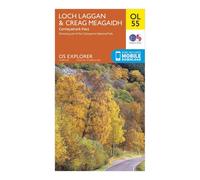 Explorer Ol55 Loch Laggan & Creag Meagaidh Map With Digital Version - Orange, Orange One Size
