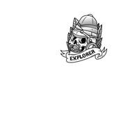 Explorer Skull Pocket Print Women's T-Shirt - White - S - White