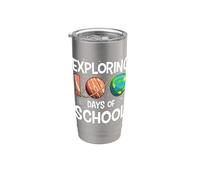 Exploring 100 Days of School Outer Space Planets Stainless Steel Insulated Tumbler