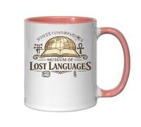 Exploring Ancient and Forgotten Writing Systems Ceramic Tea Coffee Mug Pink