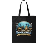 Exploring Ancient Sunken Treasures and Artifacts Natural Cotton Tote Bag Black