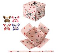 Exploring Birthday Box, Butterfly Birthday Box Funny Butterfly Party Present Box - Explosive Paper Box for Surprise Birthday Box for San Va Birthday