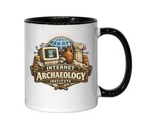 Exploring History Through Digital Discoveries Ceramic Tea Coffee Mug Black