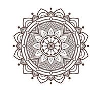 Exploring Intricate and Mandalas Vinyl Art Sticker 54.6x54.6cm Removable Without Leaving Glue Coffee