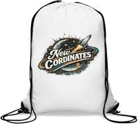 Exploring New Frontiers in Space Gym Sack Casual Drawstring Bag White