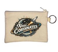 Exploring New Frontiers in Space Key Chain Coin Purse Beige