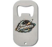 Exploring New Frontiers in Space Stainless Steel Bottle Opener Silver