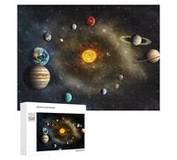 Exploring Our Solar System A Visual Journey -1: Gift for Winter Evenings, 500 PCS Adult Wooden Jigsaw, with A Decorative Finished Picture