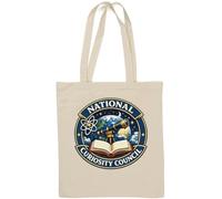 Exploring Science and Space Discoveries Natural Cotton Tote Bag White