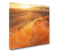 Exploring The Desert In Namibia Canvas Print | Gallery Wrapped 30mm Frame Wall Art | 14x14 inches | Ready to Hang | Modern Landscape Picture | Living Room Bedroom Lounge Office