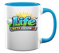 Exploring the Journey of Life Beta Version Ceramic Tea Coffee Mug Light Blue