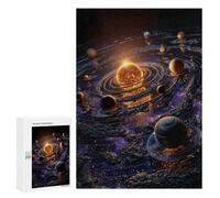 Exploring The Solar System A Visual Journey, 300 PCS Wooden Art Puzzle, Winter Gift, for Relaxing Solo Or Group Play